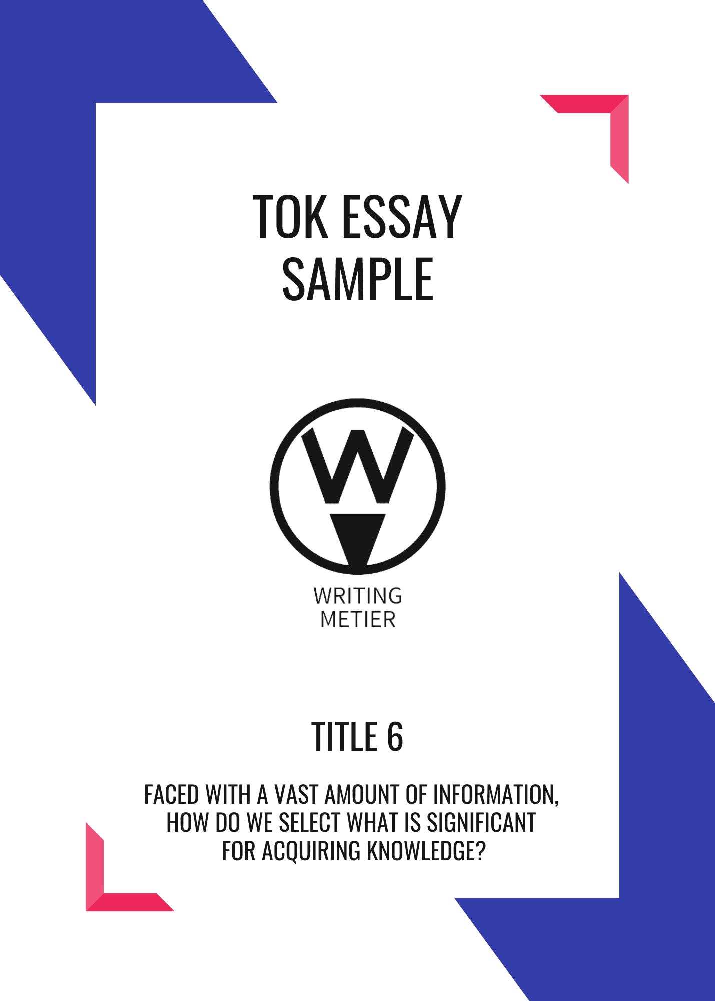 tok essay title 6